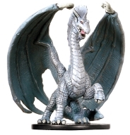 D&D Miniatures - Click to view the stats for Large Silver Dragon Miniature