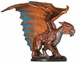 D&D Miniatures - Click to view the stats for Large Copper Dragon Miniature