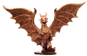 D&D Miniatures - Click to view the stats for Medium Copper Dragon Miniature