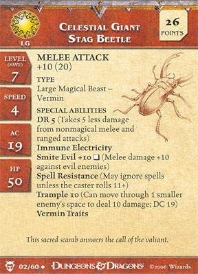 D & D Minis Celestial Giant Stag Beetle # 2 Blood War 