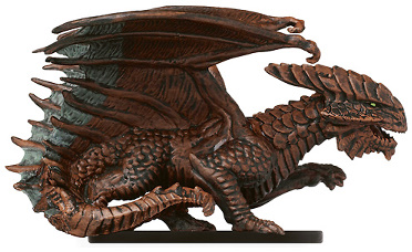 D&D Miniatures - Click to view the stats for Capricious Copper Dragon Miniature