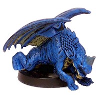 D&D Miniatures - Click to view the stats for Blue Wyrmling Miniature