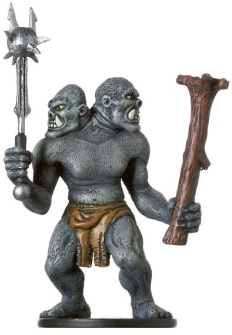 D&D Miniatures - Click to view the stats for Ettin Skirmisher Miniature