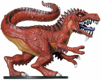 D&D Miniatures - Click to view the stats for Fiendish Tyrannosaurus Miniature
