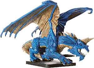 D&D Miniatures - Click to view the stats for Gargantuan Blue Dragon Miniature