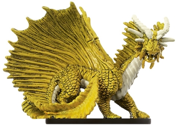 D&D Miniatures - Click to view the stats for Large Gold Dragon Miniature
