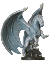 D&D Miniatures - Click to view the stats for Medium Silver Dragon Miniature
