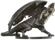 D&D Miniatures - Click to view the stats for Large Black Dragon Miniature
