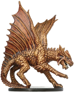 D&D Miniatures - Click to view the stats for Large Brass Dragon Miniature