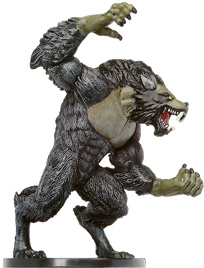 D&D Miniatures - Click to view the stats for Werewolf Lord Miniature