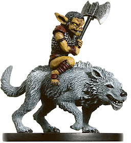 D&D Miniatures - Click to view the stats for Snig, Worg Rider Miniature