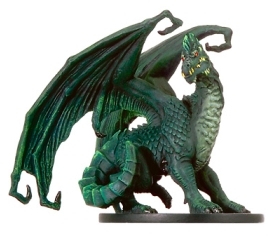 D&D Miniatures - Click to view the stats for Large Green Dragon Miniature