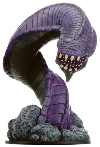 D&D Miniatures - Click to view the stats for Purple Worm Miniature