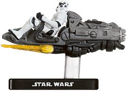 Star Wars Miniature - Stormtrooper on Repulsor Sled, #36 - Very Rare