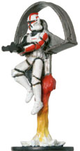 Star Wars Miniature - Aerial Clone Trooper Captain, #2 - Rare