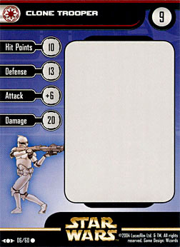 Star Wars Miniature Stat Card - Clone Trooper #6, #6 - Common