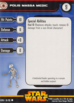 Star Wars Miniature Stat Card - Polis Massa Medic, #16 - Common